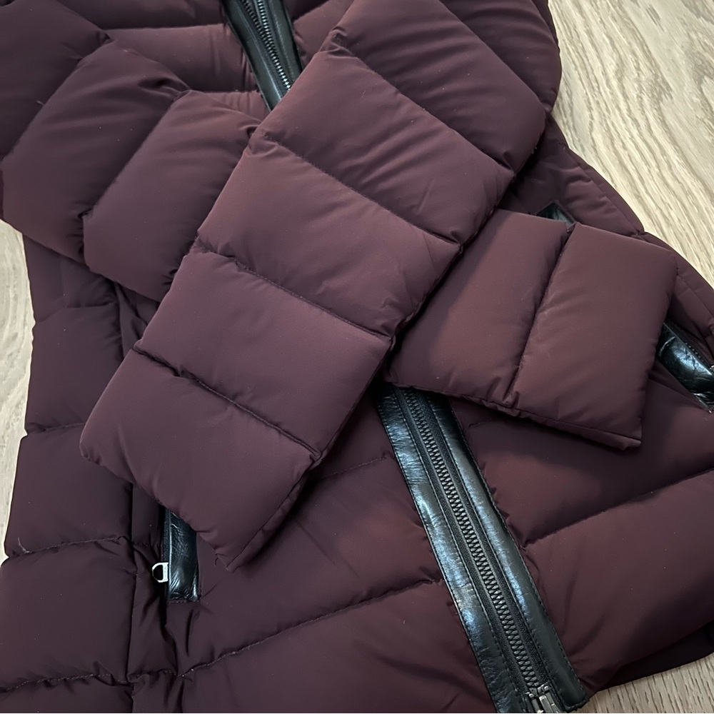 Mackage Patsy Bordeaux Puffer Jacket Leather Trim - image 5